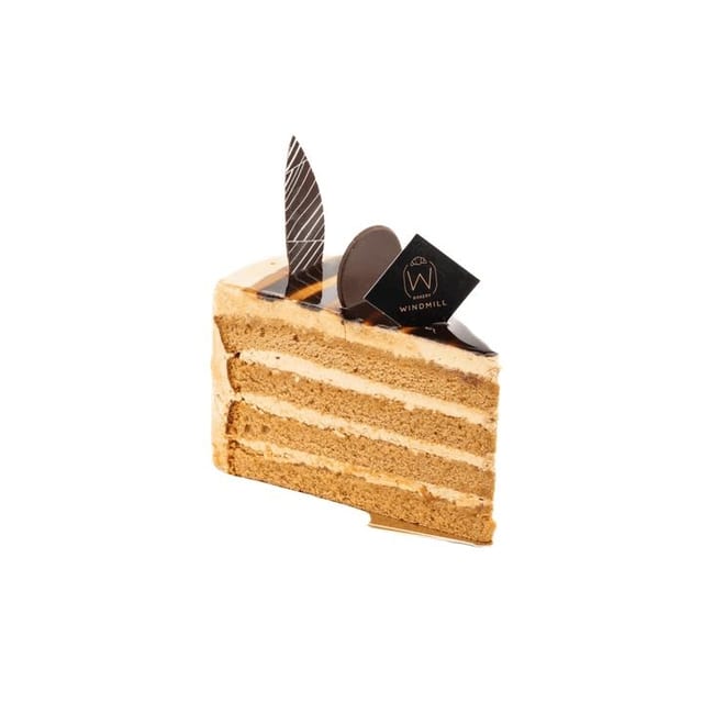 Mocha Butter Cake Slice.