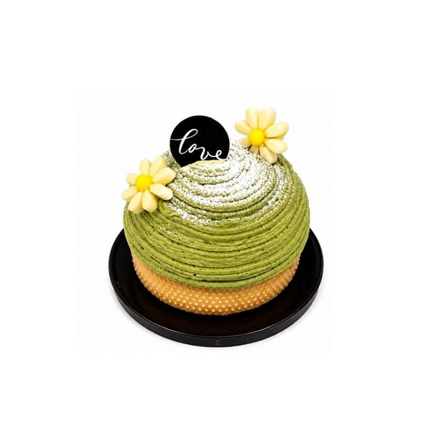 Piece Matcha Montblanc Cake.