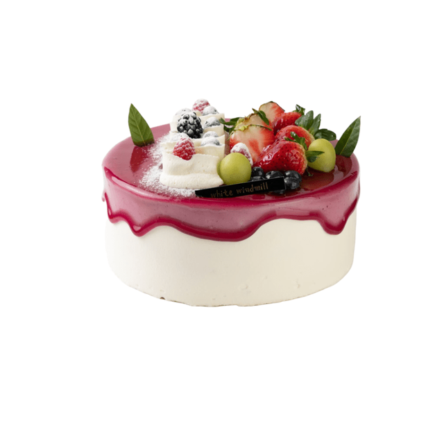 Blueberry Fresh Cream Cake 8".