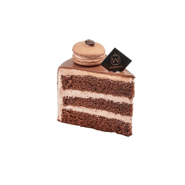 Chocolate Ganache Cake Slice.