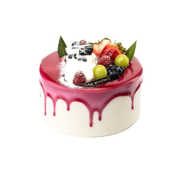 Blueberry Fresh Cream Cake 6".