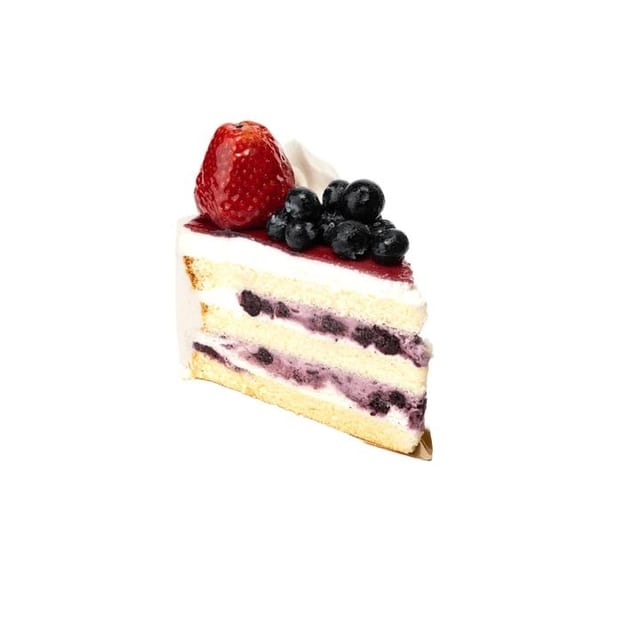 Piece Blueberry Fresh Cream Cake.